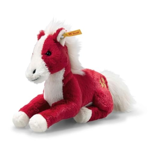 Steiff Pferd 18 rot/Weiss liegend (ED: 7.7.2025)