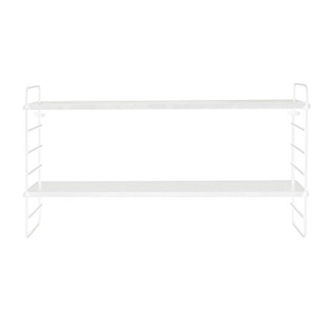 Bloomingville North Regal aus Holz und Metall in der Farbe Weiß, Maße: 65cm x 15cm x 35cm, 12408889