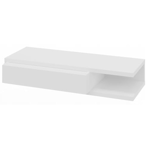 MATKAM Picco Hängende Konsole, H15 x B80 x T30 cm, in moderner Optik, Wandmontage (Weiß)