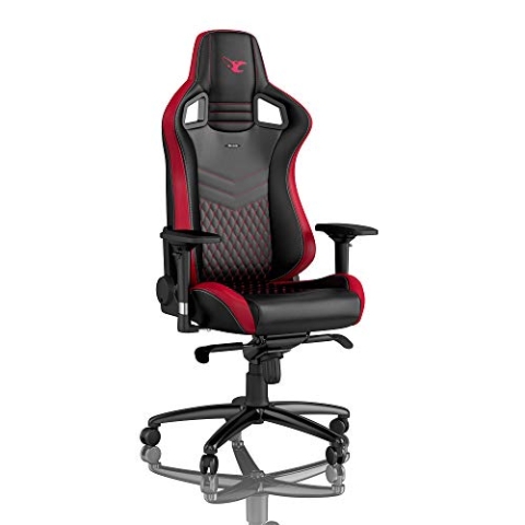 noblechairs EPIC Gaming Stuhl - Bürostuhl - Schreibtischstuhl - PU-Kunstleder - mousesports Edition - Schwarz/Rot