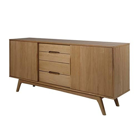 AC Design Furniture Anrichte Monika, B: 180 x T:44 x H: 84 cm, Holz, Braun