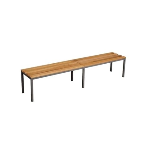 furni24 Sitzbank für Umkleideräume BxHxT: 200x42x40 cm, Umkleidesitzbank, Umkleidebank, Garderobenbank, Sportbank, Bank mit Echtholz für Fitnessstudio