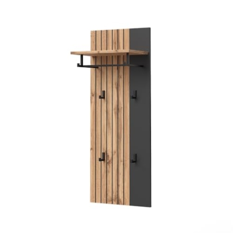 Vicco Wandgarderobe Amber, Eiche Wotan, 43 x 110 cm