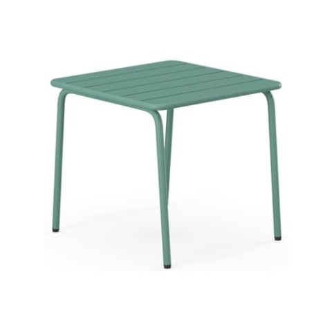 Vente-unique-Garten-Beistelltisch quadratisch - Metall - Mandelgrün - MIRMANDE von MYLIA