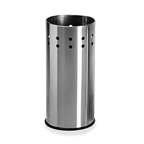 Versa Lonati Schirmständer für Eingang, Raum oder Halle, moderner Schirmhalter, Maßnahmen (H x L x B) 50 x 23,5 x 23,5 cm, Stahl, Farbe: Silber