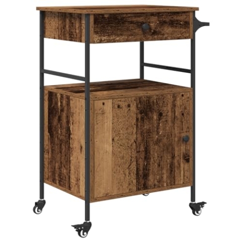 vidaXL Küchentrolley Alt Holz 56x43x89,5 cm Hergestelltes Holz