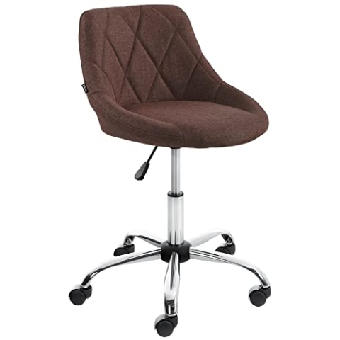 CLP Arbeitshocker Lazio I Kunstleder Oder Stoff I Höhenverstellbarer Arbeitsstuhl I Rollbar, Farbe:braun, Material:Stoff