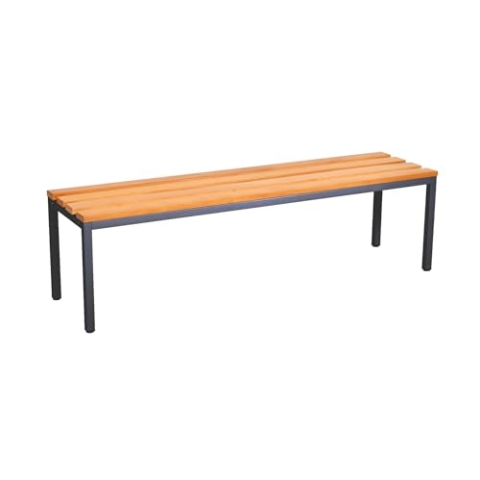furni24 Sitzbank für Umkleideräume BxHxT: 150x42x40 cm, Umkleidesitzbank, Umkleidebank, Garderobenbank, Sportbank, Bank mit Echtholz für Fitnessstudio