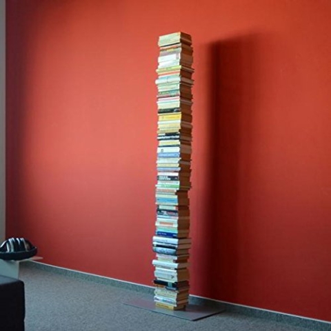 Radius Design booksbaum Single Stand Gross Silber, 3tlg. Best.aus: Halterung + Fuß + Einlegeböden [W]