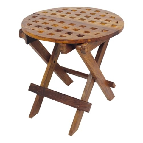 Sea-Club Klapptisch Maritime Möbel Holz H=49cm Ø=50cm