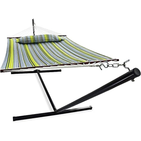 VITA5 Hängematte mit Gestell - Hängematte Outdoor – Garten Pool Balkon Terrasse Indoor Hängematten 2 Personen Hängesessel - Doppelhängematte mit Ständer 200kg Belastbarkeit – Einfache Montage