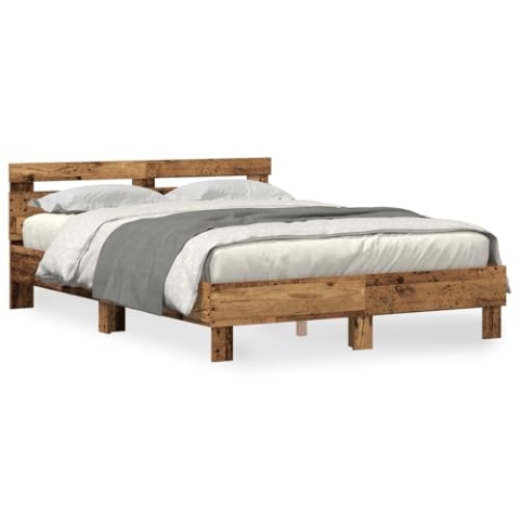 vidaXL Holz Bettgestell Recyceltes Holz 150 x 200 cm Stabil und robust