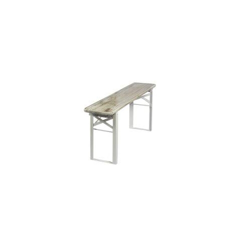 MaximaVida klappbare Picknickbank, Bierbank, Scandinavian Whitewash, 120 x 25 cm FSC Gütezeichen