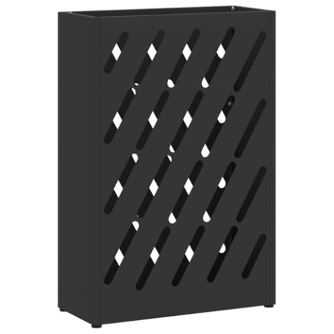 vidaXL Regenschirmständer Schwarz Metall Mittel Regenschirmständer