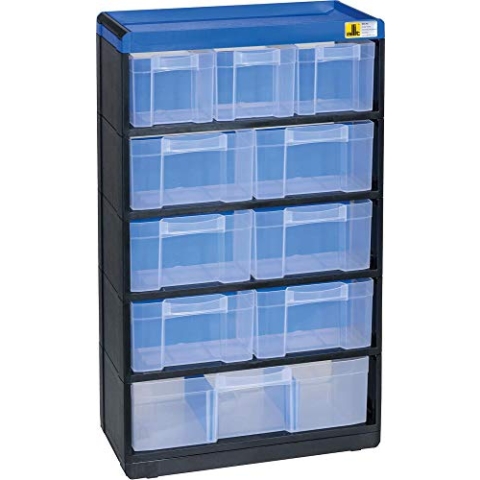 Allit 464640 Kleinteilmagazin VarioPlus Pro 53/21 (B x H x T) 300 x 525 x 135mm Schwarz, Blau 1St.