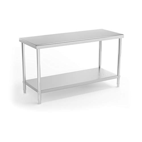 Royal Catering RCAT-150/60-NW Edelstahltisch Fläche 150 x 60 cm Tragkraft 230 kg Ebenen 2