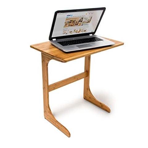Relaxdays Laptoptisch Bambus H x B x T: ca. 62,5 x 60 x 40 cm Beistelltisch als auch als Notebook-Couchtisch aus Holz mit praktischer Ablage und optimaler Arbeitshöhe aus hochwertigem Bambus, natur