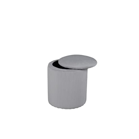 Venture Home 15568-995 Limpen Pouf, Polyester, Grau