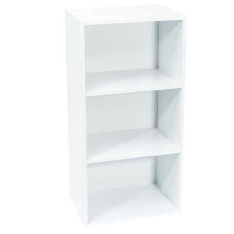 WERKA PRO Weißes Aufbewahrungsmöbel 3 Nischen (80 x 40 x 29 cm)