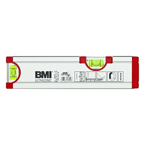 BMI 692020M Wasserwaage Ultrasonic, Länge 20 cm, eloxiert, mit Magnet