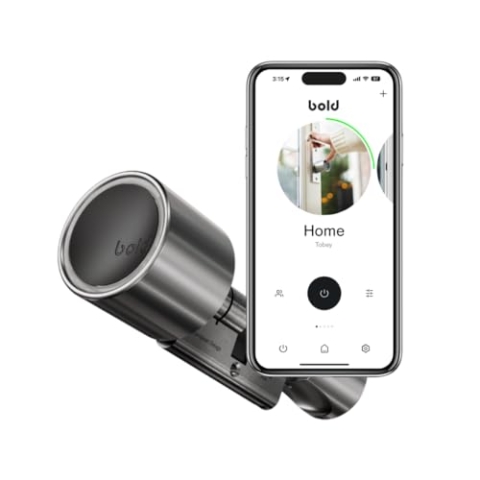 Bold – Elite Smart Lock Zylinder SX33 – Intelligentes Türschloss ohne Schlüssel – Bluetooth & WLAN – Einfache Installation – App-Steuerung – Silber