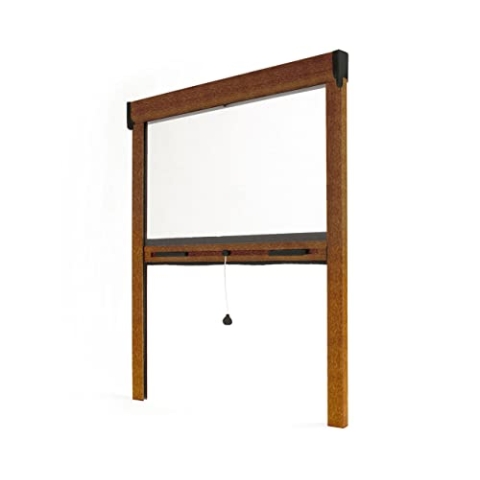 Insektenschutzrollo für Fenster & Türen, Aluminium – Luxus (Golden oak, L 1500 x H 1600 mm)