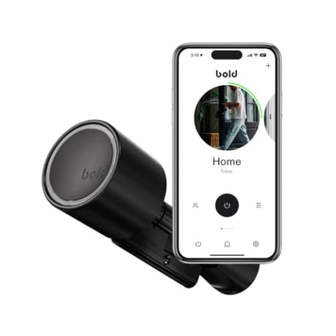 Bold – Elite Smart Lock Zylinder SX33 – Intelligentes Türschloss ohne Schlüssel – Bluetooth & WLAN – Einfache Installation – App-Steuerung – Schwarz