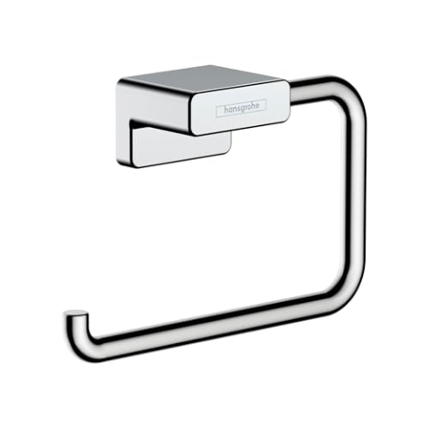 hansgrohe AddStoris - Toilettenpapierhalter, Klopapierhalter für Wandmontage, Klorollenhalter, verdeckte Befestigung, Badezimmer Zubehör, Chrom, 41771000