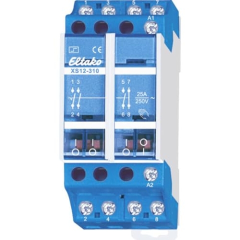 Eltako Stromstoßschalter 230V. 3 Schließer + 1 Öffner 25A/250V AC XS12-310-230V