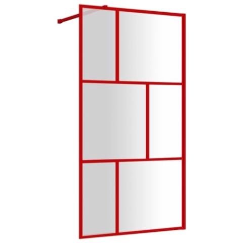 vidaXL Duschwand, Duschrückwand für Begehbare Dusche, Duschabtrennung aus Sicherheitsglas, Duschtrennwand Duschkabine, ESG Klarglas Rot