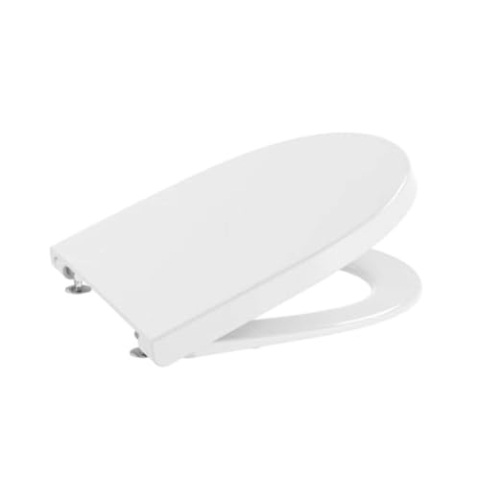 Roca Meridian A8012AC00B Supralit Kompakter WC-Sitz mit Absenkautomatik, Original Toilettendeckel mit perfekter Passform, strapazierfähiger WC-Deckelersatz, Weiß, A8012AC00B