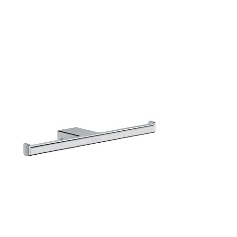 hansgrohe AddStoris - Toilettenpapierhalter doppelt, Klopapierhalter für Wandmontage, Klorollenhalter, verdeckte Befestigung, Badezimmer Zubehör, Chrom, 41748000