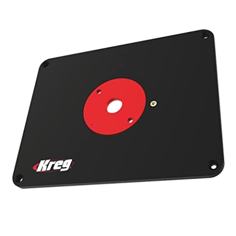 Kreg Tool Präzisions-Frästisch-Einsatzplatte mit Level-Loc Ringen (nicht vorgebohrt) (PRS4038)