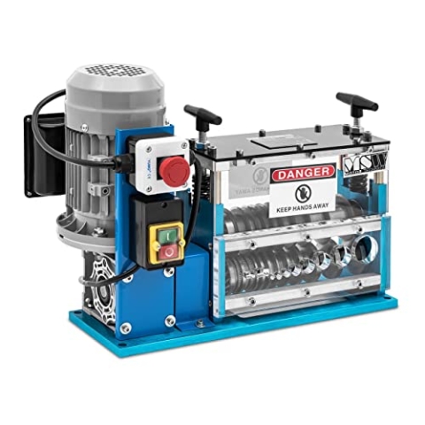 MSW MSW-WIRESTRIPPER-Y38 Kabelschälmaschine 750 W 10 Einschübe 25 m/min Kabelabisoliermaschine elektrisch