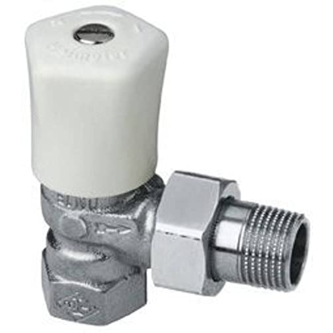 TA Heimeier HK-Regulierventil Mikrotherm Eck, Rotguss vernickelt 1/2 Zoll, 0121-02.500