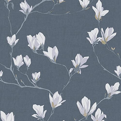 Laura Ashley Magnolia Grove Dusky Seaspray Tapete