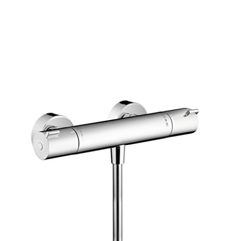 hansgrohe MyFox - Duschthermostat Aufputz, Duscharmatur mit Sicherheitssperre (SafetyStop) bei 40° C, Thermostat für die Dusche, Mischbatterie für 1 Verbraucher, Chrom
