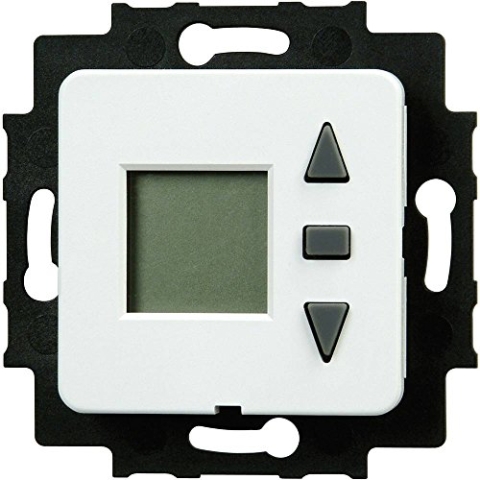 Kopp Paris/HK05 Rollladenzeitschaltuhr, automatische Steuerung von Rollläden und Markisen, Ferien-und Handsteuerung, LCD-Display, 3A, 230V~, 1500W/VA, IP20, arktis-weiß, 198513016