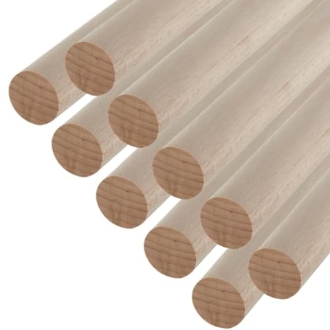 10 Stück SOTECH Buche Rundstäbe glatt Ø30 x 1180 mm Rundhölzer Holzstäbe zum Basteln oder als Garderobenstangen