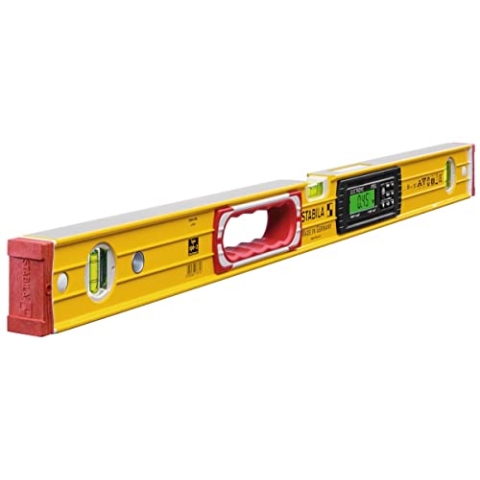 STABILA Elektronische Wasserwaage TECH 196, 81 cm, 2 Digital-Displays, Messbereich: 0° – 360° (4 x 90°), Anzeige-Modi: °,%, mm/m, in/ft, Schutzklasse IP 65, Wasserwaagen-Tasche