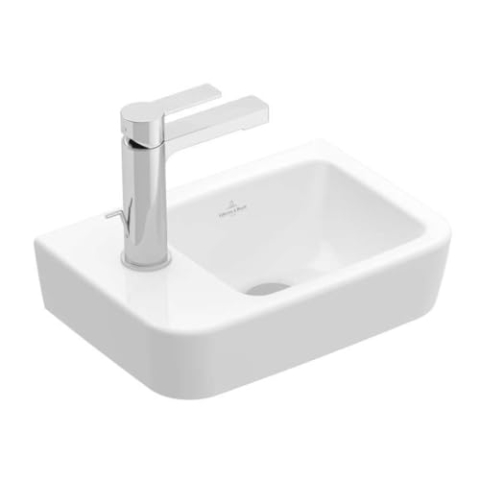 Villeroy & Boch O.Novo Waschbecken ohne Überlauf Rechts mit Hahnloch Links 36x25x14,5 cm Weiß