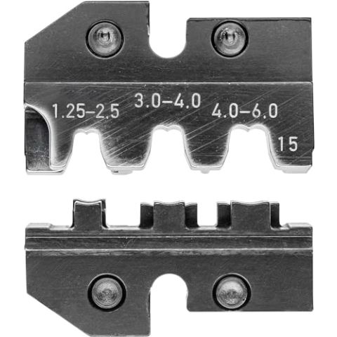 KNIPEX Crimpeinsatz für Fahnenstecker und unisolierte offene Steckverbinder, 97 49 15
