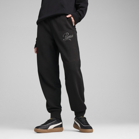 PUMA ESS SCRIPT Comfort Jogginghose Damen, Kleidung, Schwarz, L