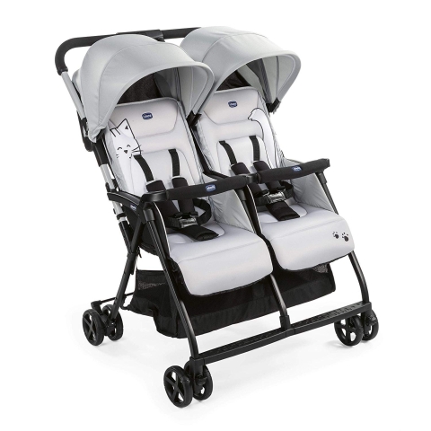 Chicco Zwillingsbuggy Ohlala Twin Silver Cat