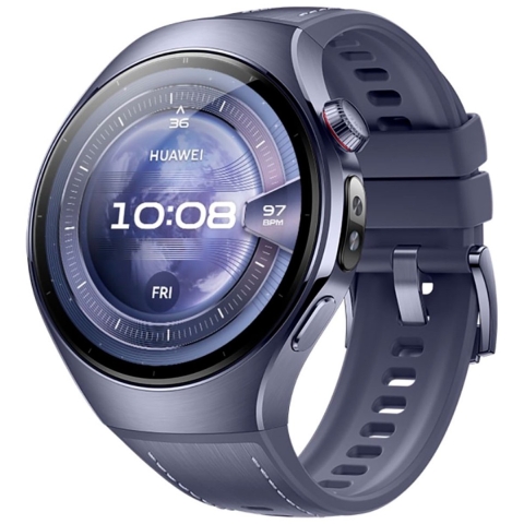 HUAWEI WATCH 5 grey-purple | Smartwatch | Kompatibel mit iOS und Android | Ultra-long Battery Life Modus | NFC-Zahlungen | eSIM Mobiltelefonie