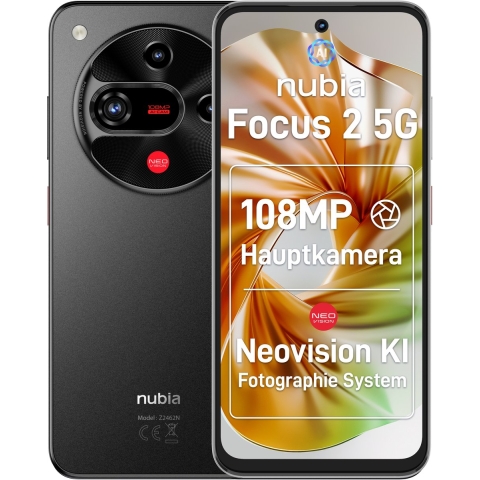 Nubia Focus 2 5G | Smartphone | 256 GB ROM | 6 GB + 10 GB Dynamic RAM | 6,6 Zoll HD Display | 108 MP Hauptkamera | Akkukapazität: 5000mAh