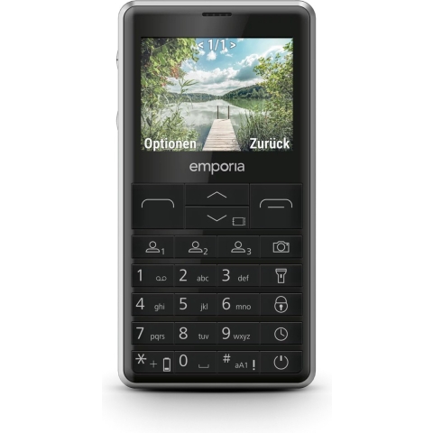 Emporia PRIME LTE schwarz | Seniorenhandy | 2.31" Display | 2 MP Kamera | 1400 mAh Akku | Single SIM | 4G | Bluetooth | MicroSD 8 GB erweiterbar