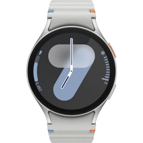Samsung Galaxy Watch 7 44 mm Silber | Smartwatch | Super AMOLED Touchscreen | Galaxy AI | Dual GPS | BioActive Sensor | Pulsmesser | Kompass