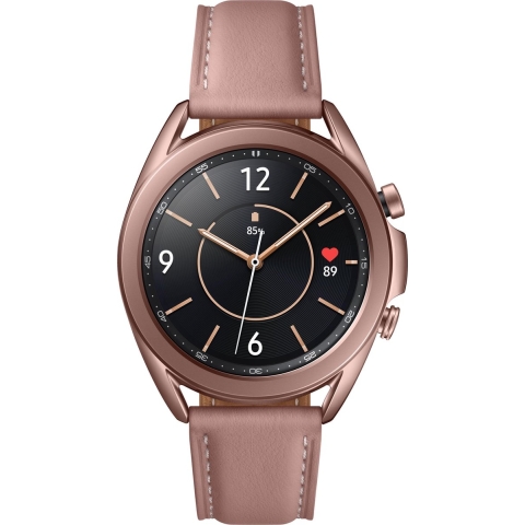 Samsung Galaxy Watch 3 Mystic Bronze | Armband mit Naht | 41mm | LTE 4.0 | Schlaftracking, Herzfrequenztracker & Blutdruckmessung | 56 Std. Akku