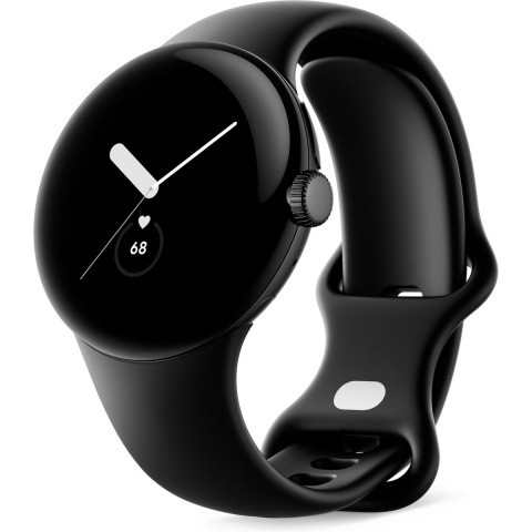 Google Pixel Watch WiFi Schwarz Aussteller | Smartwatch | Anruferkennung | Telefonsuchfunktion | Geräteortung | Musik speichern & abspielen | Sturzerkennung